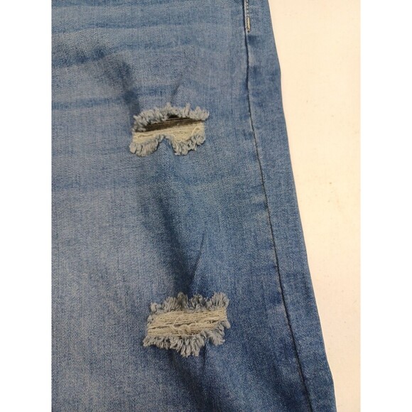 Ashley Stewart Capri Blue Jeans Denim Distressed Sz 18 NWT $49.50 Stretch - Picture 4 of 8